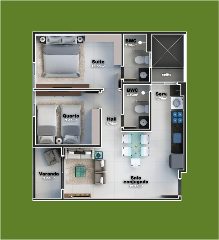 Planta baixa do apartamento