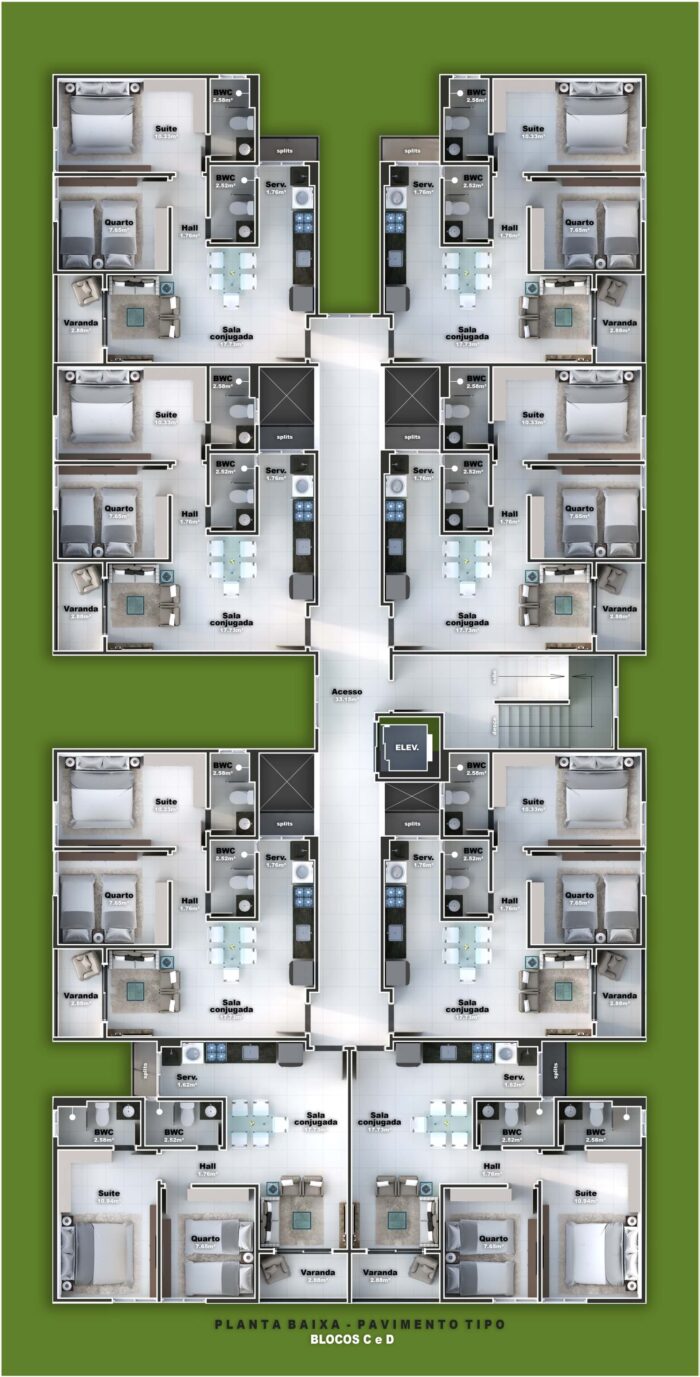 Planta baixa do pavimento